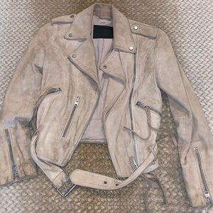 GUC All Saints Balfern Suede Jacket in Cream - Size UK4/US0 ⭐️1 DAY FLASH SALE⭐️